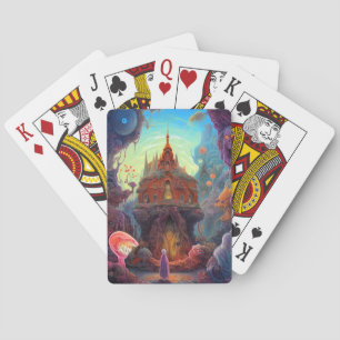 Weird Creepy House Surreal Art Playing Cards