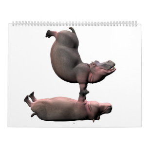 Weird Funny Hippos 2025 Kalender Calendar
