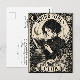 Weird Girls Club Gothic Art Nouveau Postcard