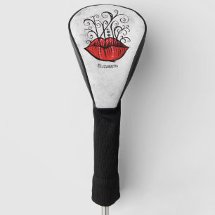 Weird Gothic Lips Tattoo Oddity Name Golf Head Cover