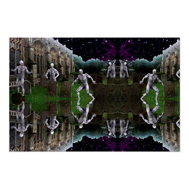 Weird Graveyard Zombies Poster (Front)