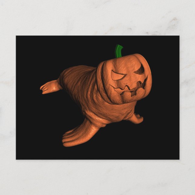 Weird Halloween Walrus Postcard (Front)