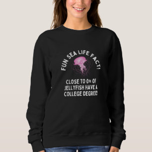 Weird Humor  Sea Life Fact Jellyfish College Degre Sweatshirt