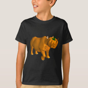 Weird Orange Halloween Rhinoceros T-Shirt