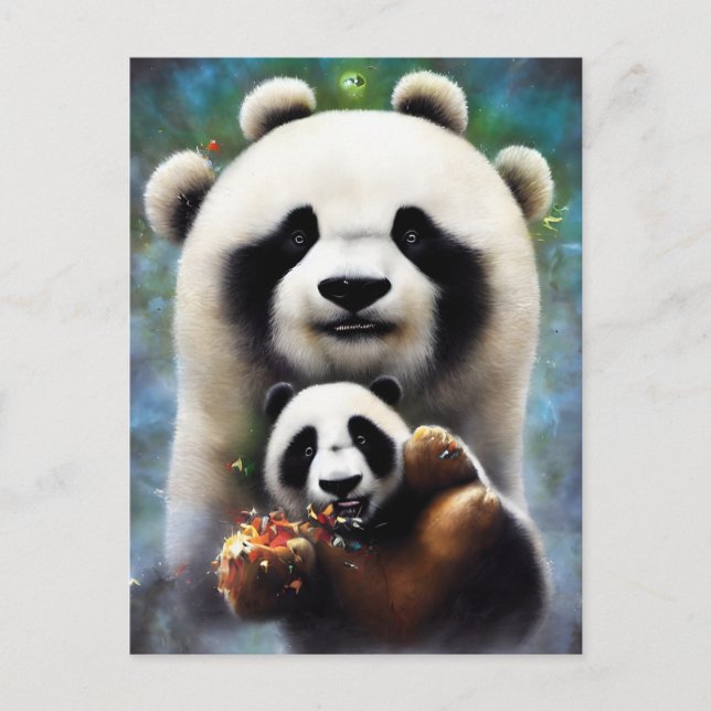 Weird Pandas Postcard (Front)