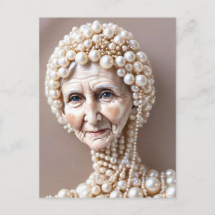 Weird Pearl Granny  Postcard