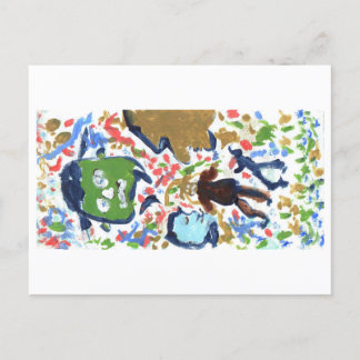 Weird people postcard