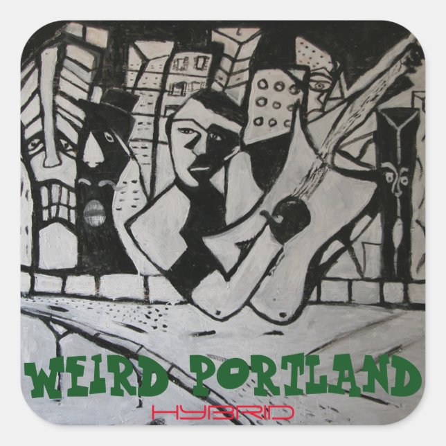 WEIRD PORTLAND HYBRID SQUARE STICKER (Front)