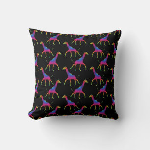 Weird Psychedelic Giraffe Cushion