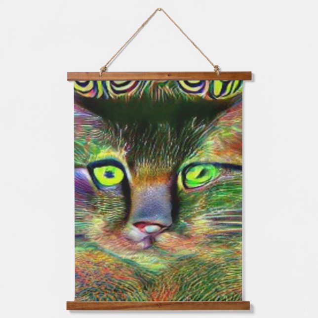 weird psychedelic kool katz 37 hanging tapestry (Front)