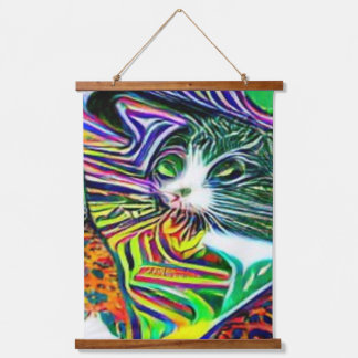 weird psychedelic kool katz 4 hanging tapestry