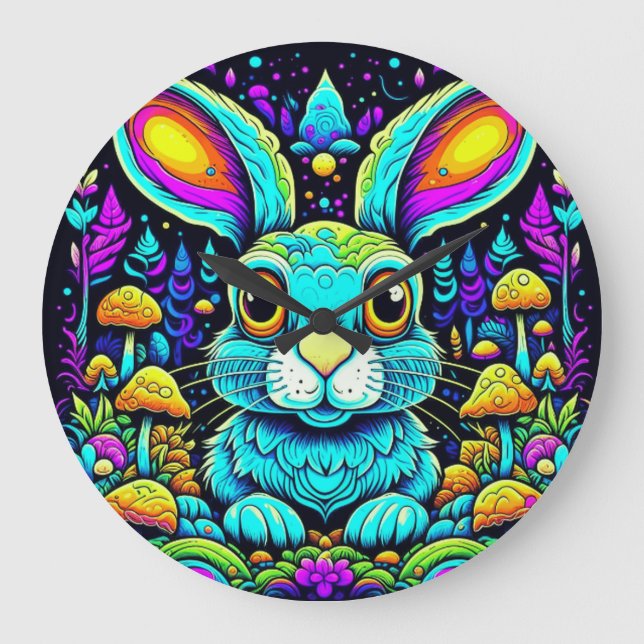 Weird Rabbit Large Clock (Front)