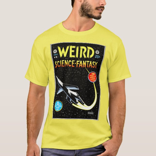 WEIRD: Science-Fantasy Retro Comics T-Shirt (Front)