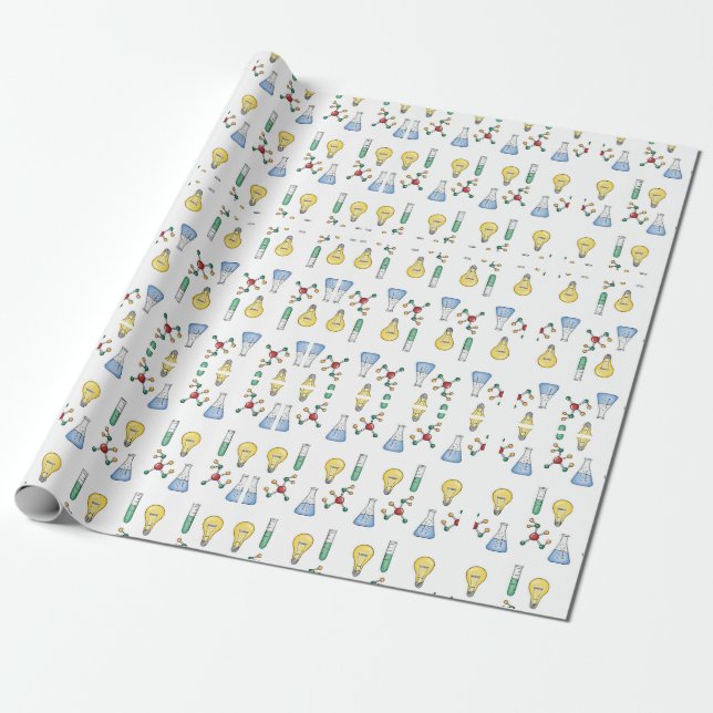 Weird Science Wrapping Paper (Unrolled)