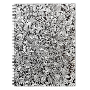 Weird Shapes Detailed Cartoon Notebook