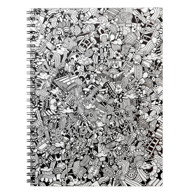 Weird Shapes Detailed Cartoon Notebook (Front)