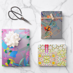 Weird Sisters Wrapping Paper Flat Sheets set of 3