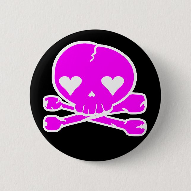 Weird Skull Goth Kawaii Style 6 Cm Round Badge (Front)