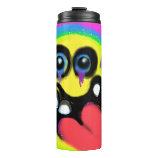 Weird Smile Emoji Graffiti Art M13  Thermal Tumbler