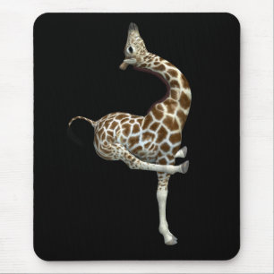 Weird Sportive Giraffe Mouse Pad
