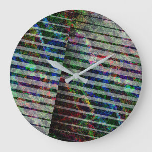 Weird strips and coloured scratches, with clipping large clock