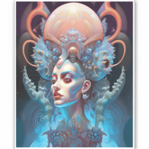 Weird Surreal Alien Woman Art