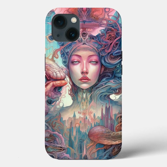 Weird Surreal Alien Woman Art Case-Mate iPhone Case (Back)