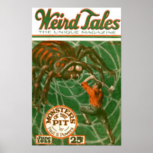 Weird Tales 1925 Cover - Monsters of the Pit Poster