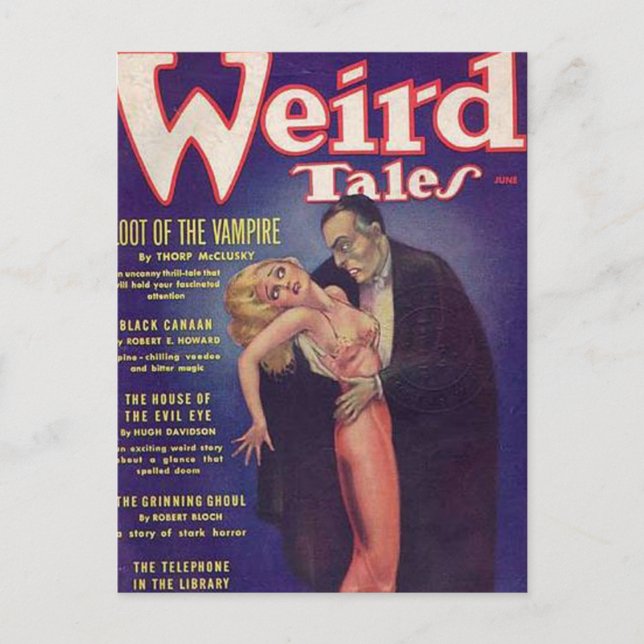 Weird Tales Vampire Comic Book Postcard (Front)