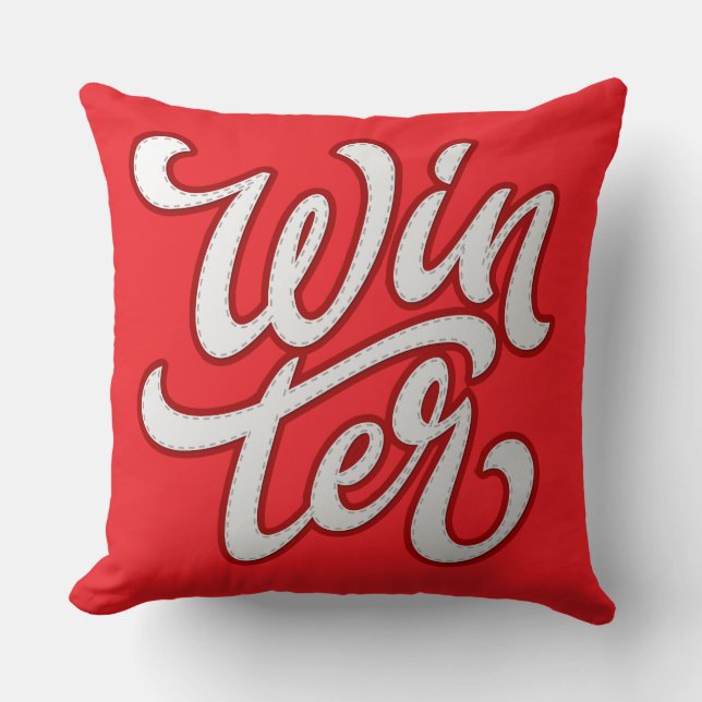 Weird Text Design Decorative Cushion (Front)