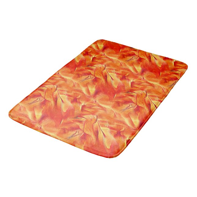 Weird texture very satin tone, much reddish golden bath mat (Angled)