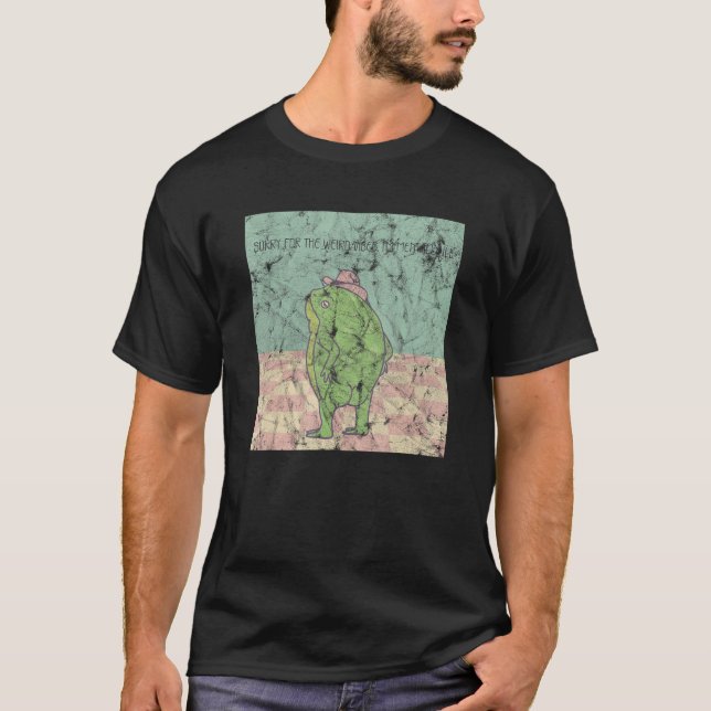 Weird Vibes I m Mentally Ill  Green Toad Meme T-Shirt (Front)