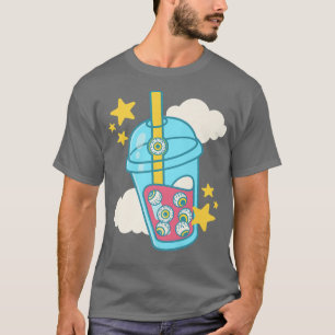 Weirdcore Aesthetic Kawaii Bubble Boba Milk Tea Ey T-Shirt