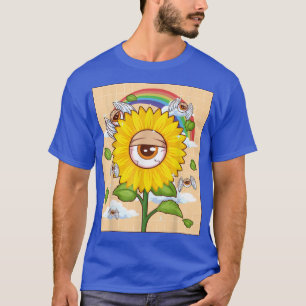 Weirdcore Aesthetic Kawaii Sunflower Eye Winged Ey T-Shirt