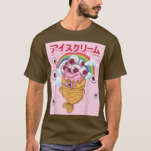 Weirdcore Aesthetic Kawaii Taiyaki Ice Cream Cone  T-Shirt