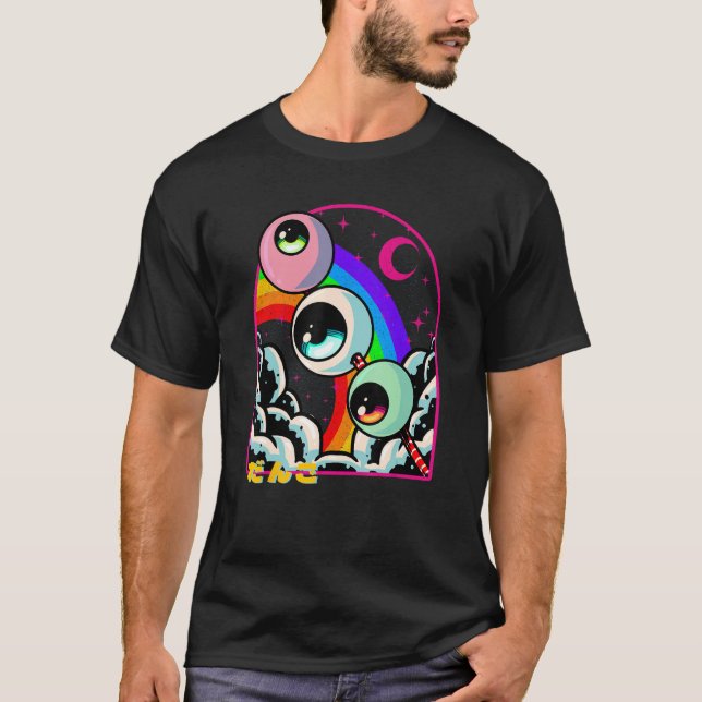 Weirdcore Dango Eyeball Japanese Food Otaku Weeb L T-Shirt (Front)