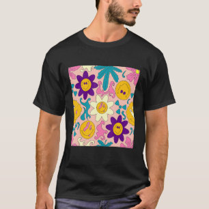 Weirdcore Kidcore Aesthetic Trippy Smile Happy Fac T-Shirt