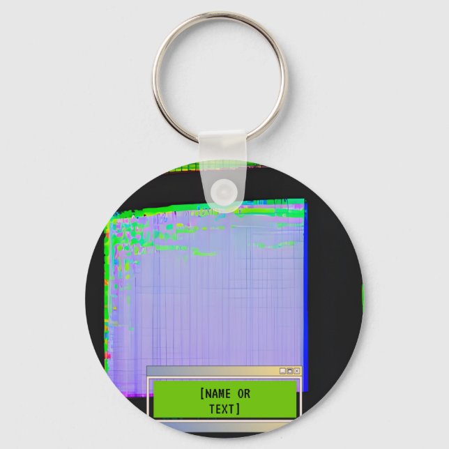 Weirdcore Oddcore nostalgic PC screen  Key Ring (Front)