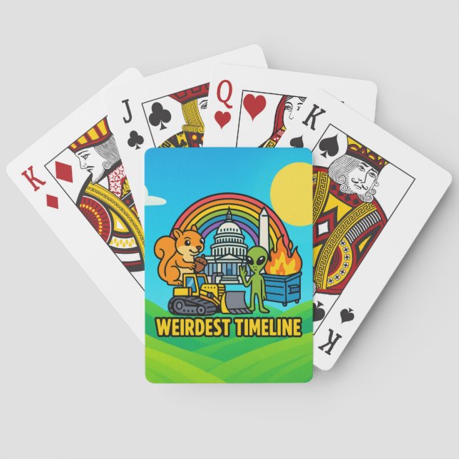 Weirdest Timeline Playing Cards by Phil Elmore (Back)