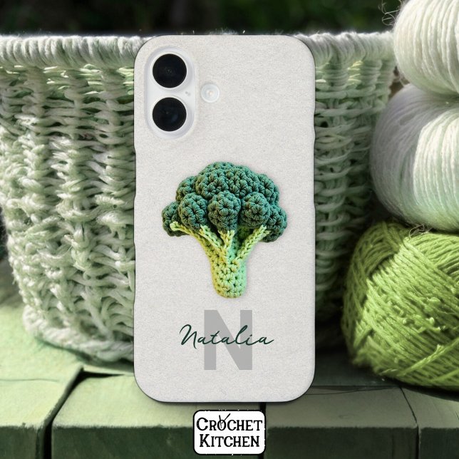 Weirdly Elegant Minimalist Crochet Broccoli Name  Case-Mate iPhone Case (Creator Uploaded)