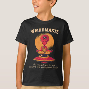 Weirdmaste Definition Alien Monk Ufo Yoga Meditati T-Shirt
