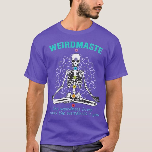 Weirdmaste Meditation Yoga Definition Funny Yoga T-Shirt (Front)