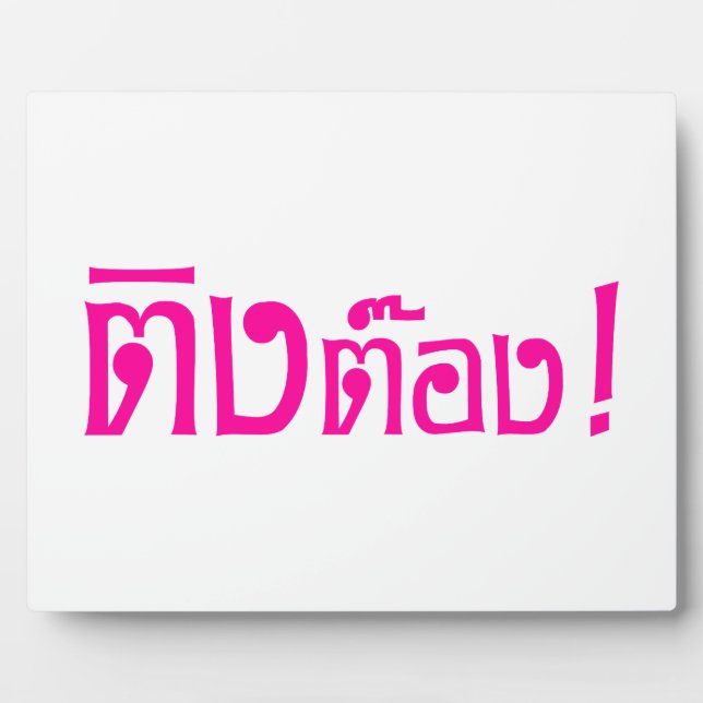 Weirdo! ☆ Ting Tong in Thai Language Script ☆ Plaque (Front)