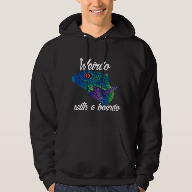 Weirdo With A Beardo Bearded Dragon   Hoodie (Front)