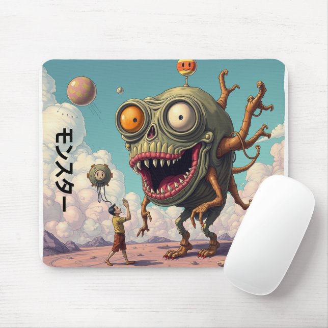 Weired monster from Japan Strange cartoon boys Mouse Pad (With Mouse)