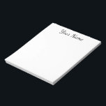 Weiß personalisiert notepad<br><div class="desc">personalisiert</div>