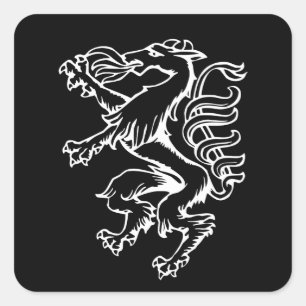 Weiss Steiermark Österreich Panther Wappen Square Sticker