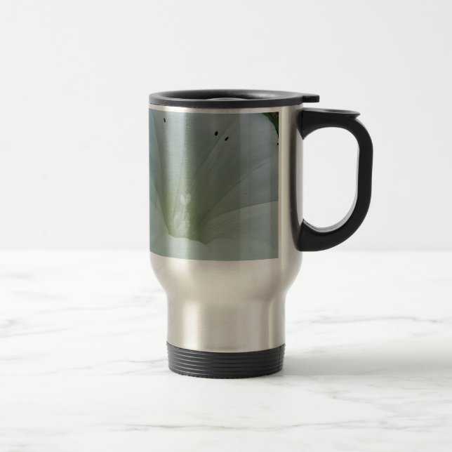 Weisser Blütenkelch Travel Mug (Right)