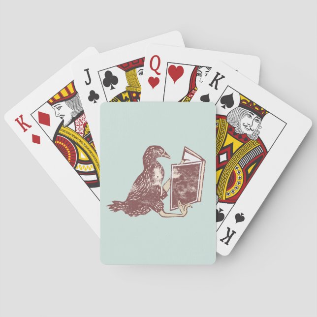 Weka Bird Reading a book Playing Cards (Back)