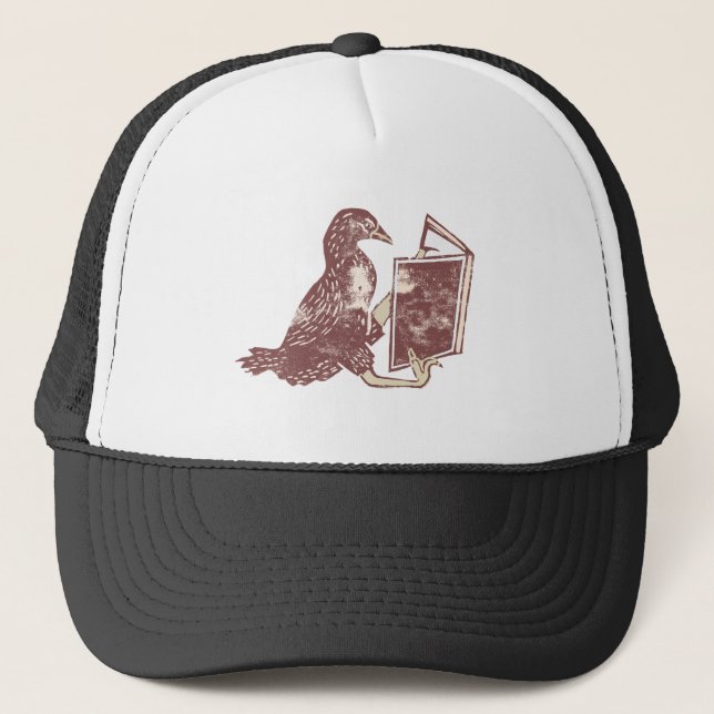 Weka Bird Reading a book Trucker Hat (Front)